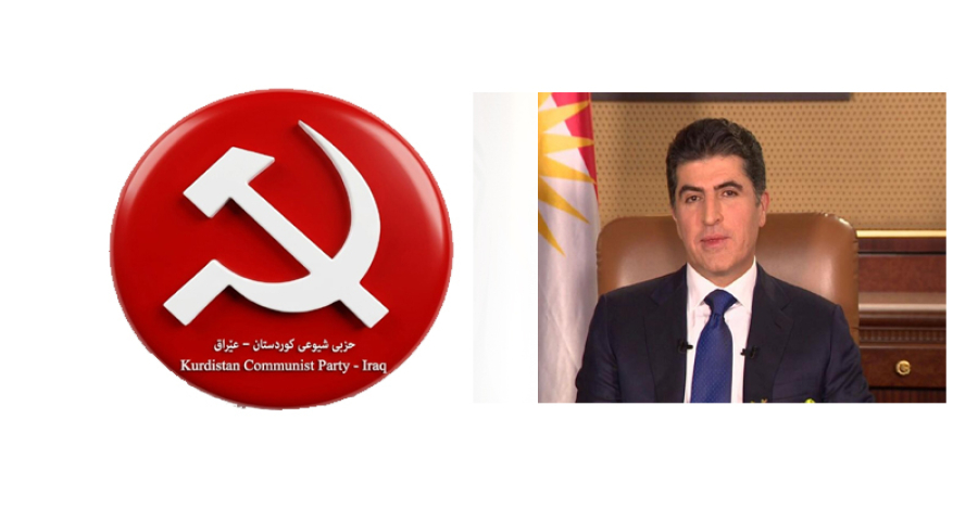 نێچیرڤان بارزانی پیرۆزبایی له‌ حزبی شیوعی ده‌کات