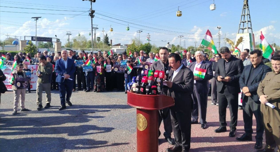 هەولێر: حزبە چەپەکان دژی هێرشەکانی ئێران و میلیشیاکانی عێراق گردبوونەوەی ناڕەزاییان ئەنجامدا 