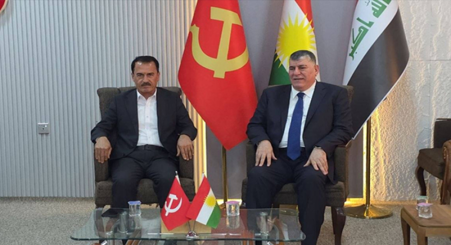 مەڵبەندی کەرکوکی حزبی شیوعی پێشوازی لە شاندێکی حزبی گەلی تورکمانی دەکات
